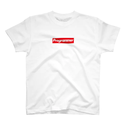 PROGRAMMER-プログラマー赤ボックスロゴ Regular Fit T-Shirt