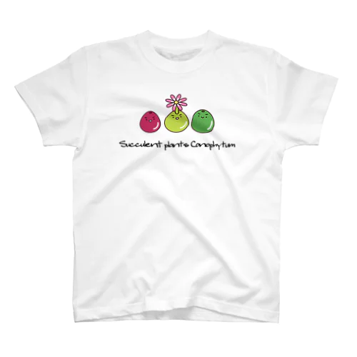 多肉植物 コノフィツム ブルゲリ Succulent plants conophytum burgeri イラスト Regular Fit T-Shirt