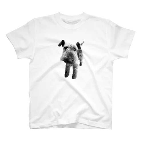 ウェルシュテリアのサラ写真モノクロ Regular Fit T-Shirt