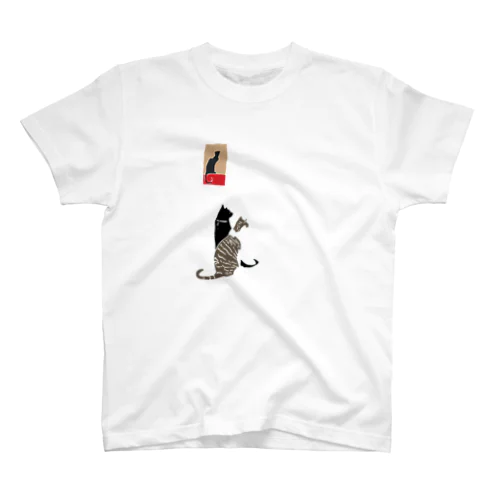 猫と絵 Regular Fit T-Shirt
