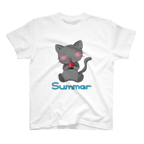 夏の黒猫Tシャツ スタンダードTシャツ