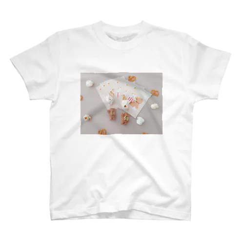 食いしんぼうくまさんとポップコーン風船 スタンダードTシャツ