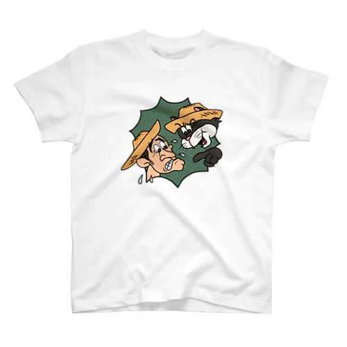 そりゃないぜ！猫さん！緑 Regular Fit T-Shirt