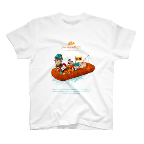 Journey with you ボートの旅 Regular Fit T-Shirt