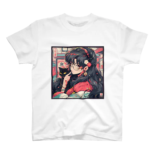 KIMONO CAT OTOME SERIES 着物猫乙女シリーズ011 スタンダードTシャツ