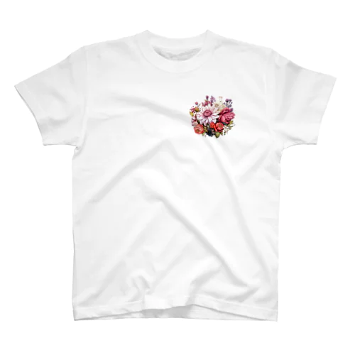 花束ピンク スタンダードTシャツ