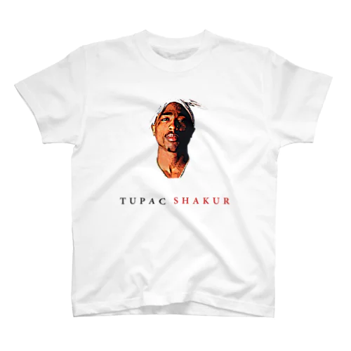 2PAC TUPAC SHAKUR FACE イラストデザイン スタンダードTシャツ