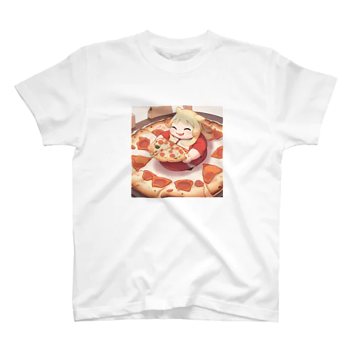 ピザを食べるデブ スタンダードTシャツ