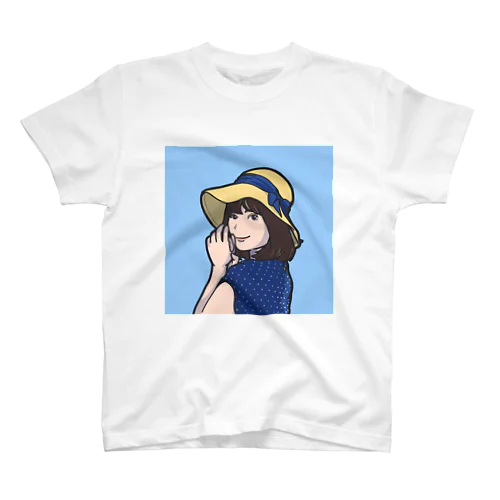 ざっきーイラスト(水色ver.) Regular Fit T-Shirt