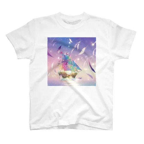 七色の帆船シャツ 티셔츠