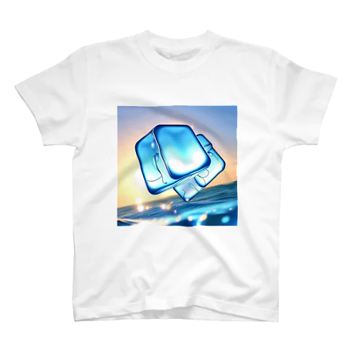 海に来て嬉しいcube達（Cubes happy to come to the sea.） Regular Fit T-Shirt