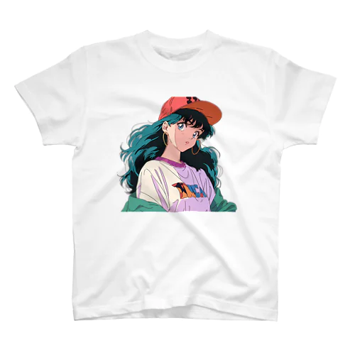 80-90's　レトロアニメ風 Regular Fit T-Shirt