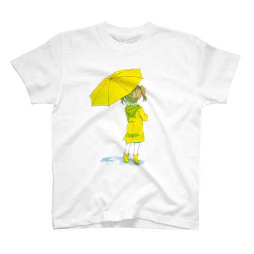 黄色の傘とレインコート スタンダードTシャツ