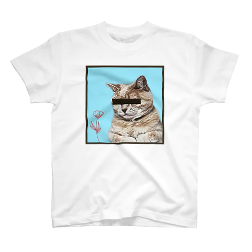 cat & flower Regular Fit T-Shirt