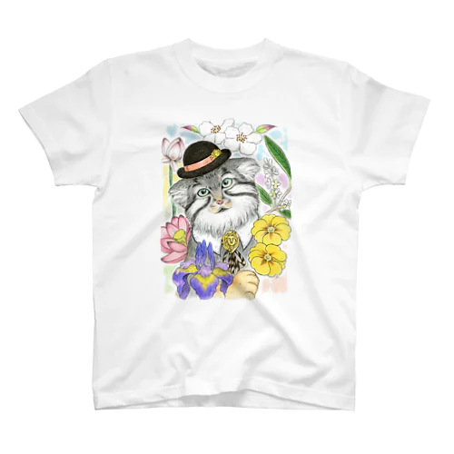 マヌルネコ『花よ咲け、そして実れ』 スタンダードTシャツ