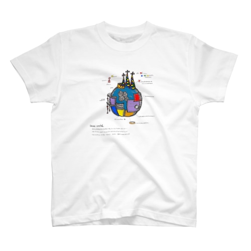 旅する人工惑星/ロゴFront Regular Fit T-Shirt
