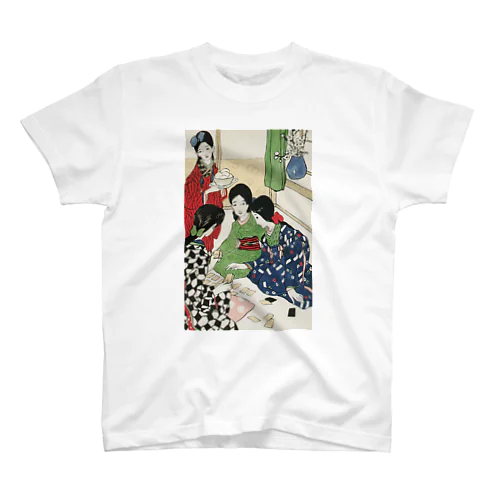 竹久夢二 「かるた会」　美人画 スタンダードTシャツ