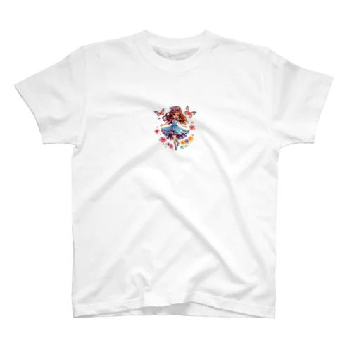 ちょうちょと少女の春のダンス Regular Fit T-Shirt