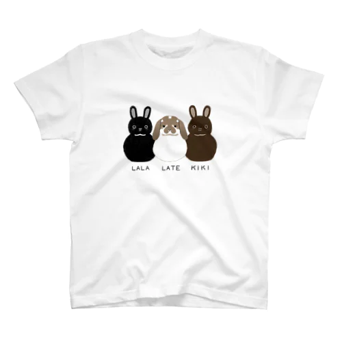 うさぎのLALA&LATE&KIKIちゃん スタンダードTシャツ