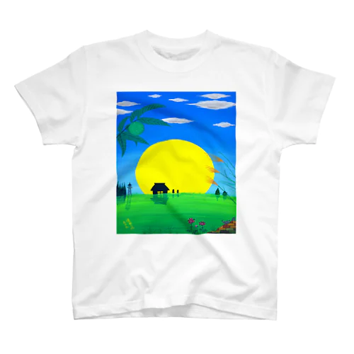 アートとメルヘンと創作の森　ノスタルジック絵画　秋野あかね作「満月の夜」 Regular Fit T-Shirt