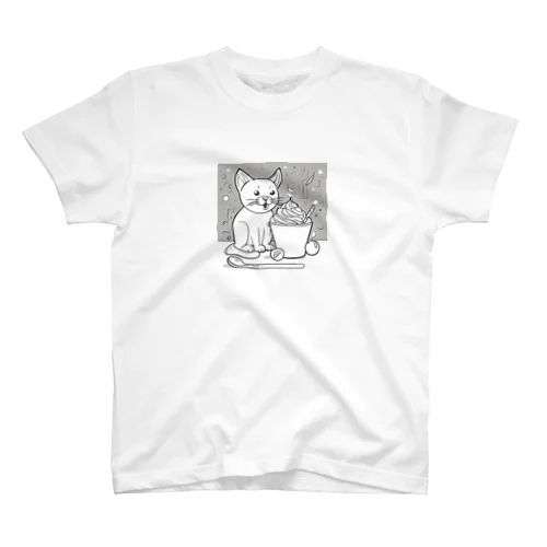 待てにゃんこ スタンダードTシャツ