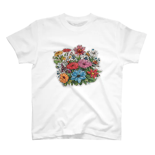 日常を彩る花畑 スタンダードTシャツ