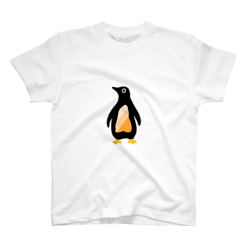 ペンギン　オレンジグラデ 티셔츠
