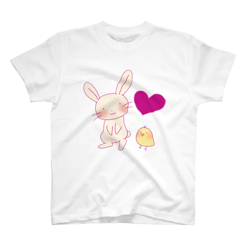 ウサギとヒヨコのTシャツ スタンダードTシャツ