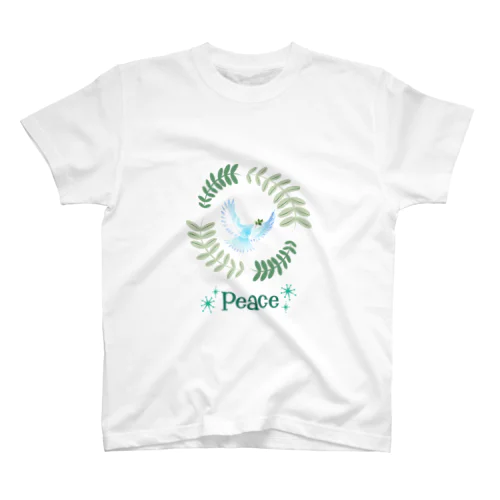 オリーブと鳩【Peace】 Regular Fit T-Shirt