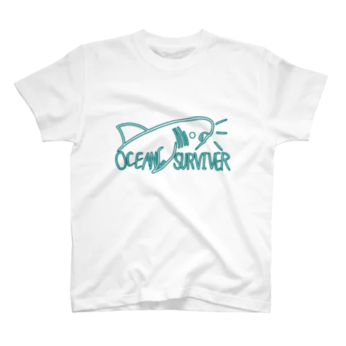 サメのアクゥ OCEAN SURVIVER Regular Fit T-Shirt