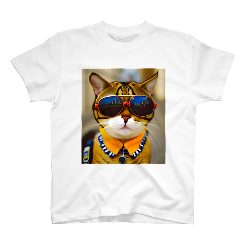 猫にサングラス スタンダードTシャツ