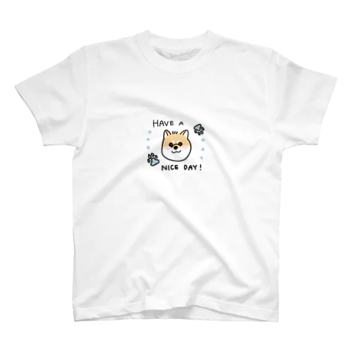 豆柴くん-Have a nice day- Regular Fit T-Shirt