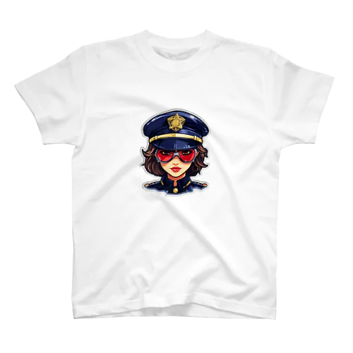 クールな女性警察官 スタンダードTシャツ