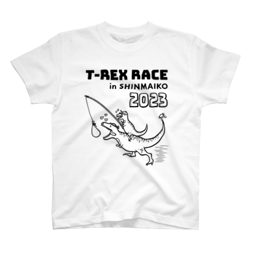 浜駆けるティラノサウルス Regular Fit T-Shirt