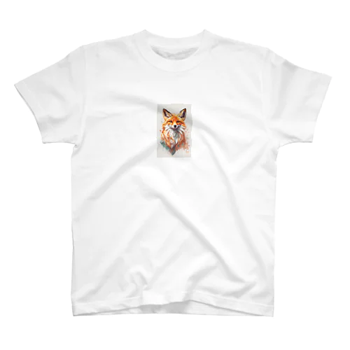 アニメテイストの狐ちゃん スタンダードTシャツ