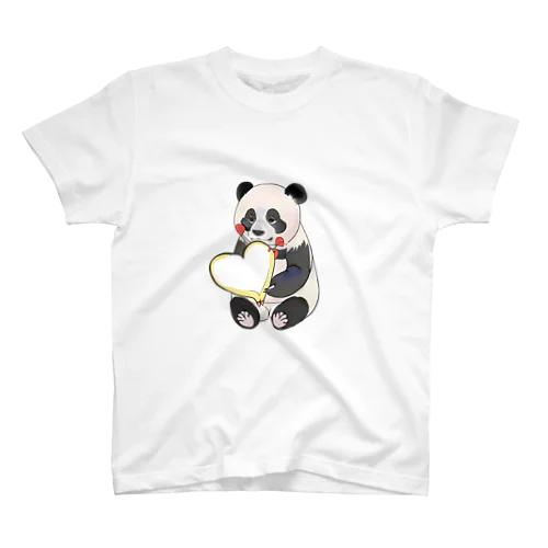 愛を送るパンダ Regular Fit T-Shirt