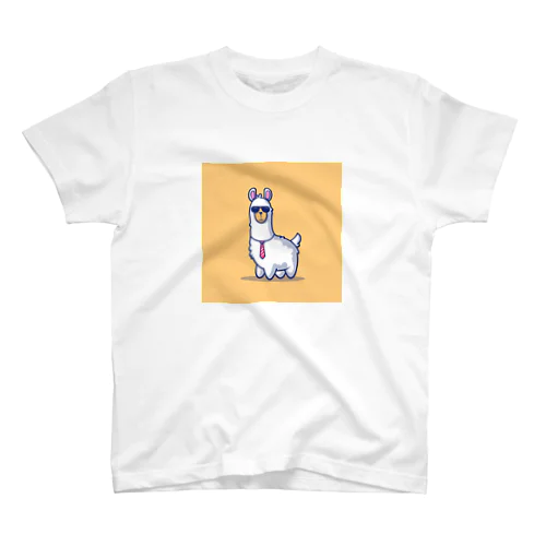 サングラスをかけたアルパカ スタンダードTシャツ