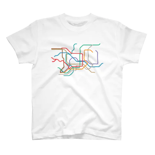 東京メトロ路線図-TOKYO METRO-東京地下鉄路線図- Regular Fit T-Shirt