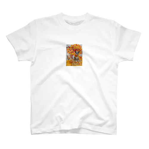 秋　ボストンテリアジョー君　ウィンク Regular Fit T-Shirt