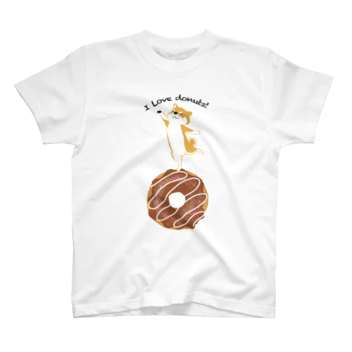 I love donuts!（赤柴） Regular Fit T-Shirt