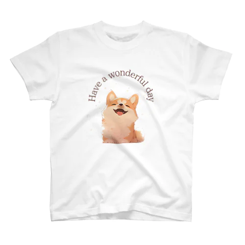 アニまるんズ（柴犬）Have a wonderful day スタンダードTシャツ