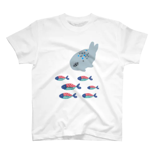 お魚大好きアザラシ スタンダードTシャツ