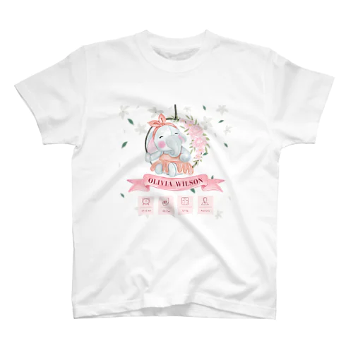 お花とぞう スタンダードTシャツ