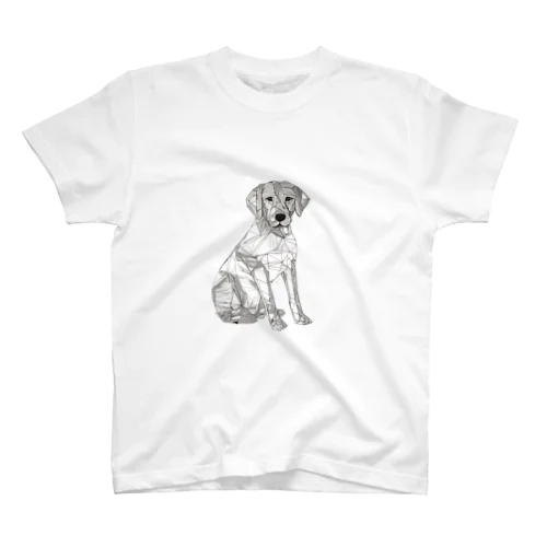 シンプルな可愛い犬の絵シャツ Regular Fit T-Shirt