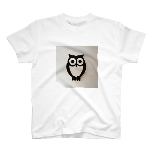白黒フクロウちゃんのイラストグッズ スタンダードTシャツ