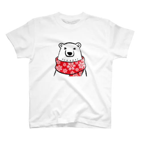 シロクマとマフラー Regular Fit T-Shirt