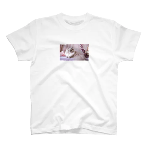 ラベンダー色の猫 スタンダードTシャツ