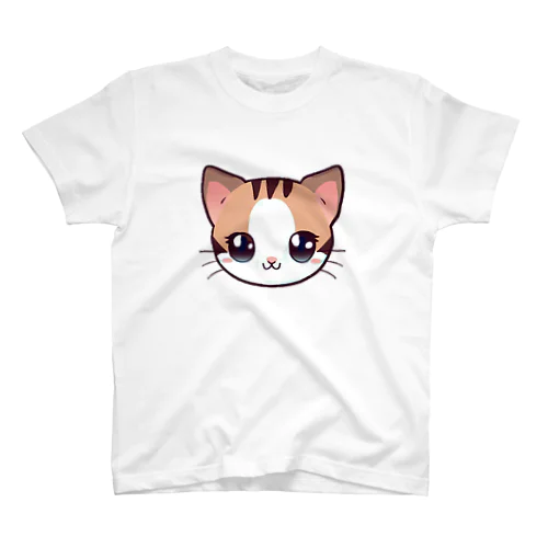 目を輝かせている猫 Regular Fit T-Shirt