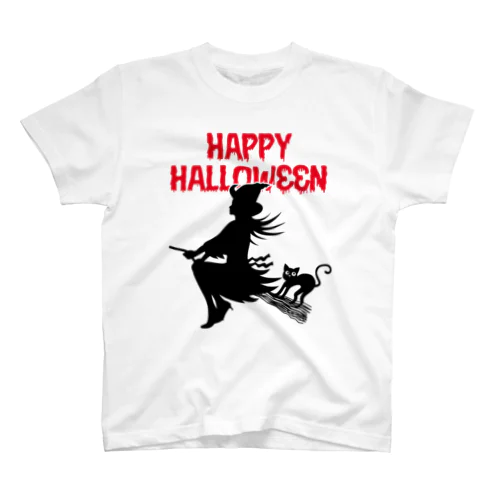 魔女っ子猫のハッピーハロウィン スタンダードTシャツ