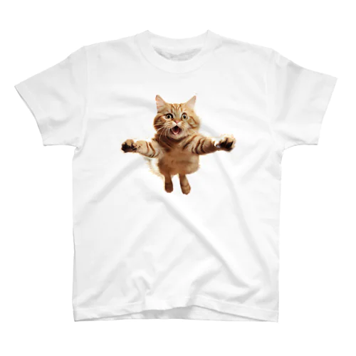 飛び付きそうな猫 Regular Fit T-Shirt